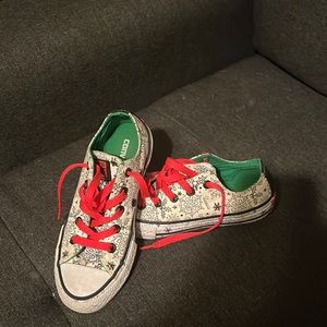 Little Girls Snowflake Converse All Stars size 13